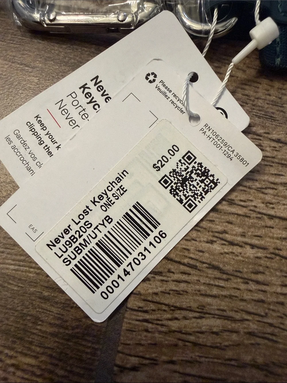 Never Lost Keychain. SUBM/UTYB. NWT